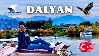 DALYAN Boat Tour Fethiye Day Trip in Winter  Lycia Tomb Iztuzu Beach Kaunos  Turkey Travel Vlog [upl. by Acassej446]