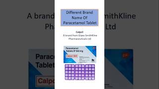 Paracetamol and its Brand name ytshorts paracetamol pharma healthcare [upl. by Kenley]