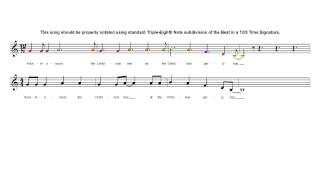 Rhythm Comparison of Standard Notation Vs Correct Notation [upl. by Atnauqahs]