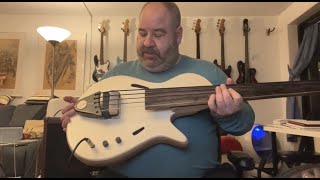 Marco Panascia demoes the Benevolo Cinque acousticelectric hollowbody bass by Benevolent Basses [upl. by Dredi]