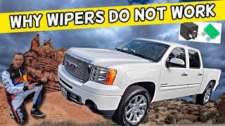 WHY WINDSHIELD WIPERS DO NOT WORK GMC SIERRA 2007 2008 2009 2010 2011 2012 2013 [upl. by Nirrak]