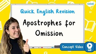 How Do I Use Apostrophes for Omission  KS2 English Concept for Kids [upl. by Elleyoj]