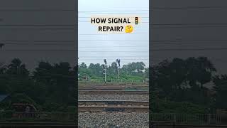 HOW 🤔AUTO SIGNALLING SYSTEM REPARINGsignal shortsindianrailway trendingtrainhowtorepair [upl. by Luke]