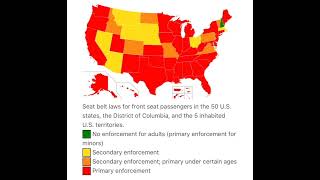 US States that enforce seat belts [upl. by Revorg]