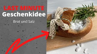 DIY LAST MINUTE Geschenkidee Brot und Salz  Kutschoblon [upl. by Artnoed]