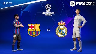 FIFA 23  Barcelona vs Real madrid ft Messi Ronaldo  UCL Final Match  PS5™ Gameplay 4K60 [upl. by Auohs]