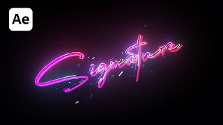 Cool Signature Text amp Logo Animation in After Effects  After Effects Tutorial  No plugin [upl. by Ashil]