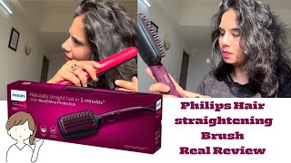 Best Philips hair straightener BrushReal Review  Frizzy hair solution gadgets viral viralvideo [upl. by Asilec]