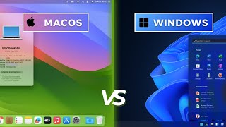 MacOS VS Windows 11 مستخدم ويندوز يجرب ماك اول مرة [upl. by Bohaty386]