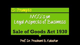 Sale of Goods Act MCQs [upl. by Bently496]