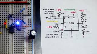 Monostable Mode 555 Timer Circuit [upl. by Asenav611]