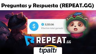 Preguntas y Respuestas REPEATGG  Como ganar dinero jugando video juegos 20242025 [upl. by Waldack]