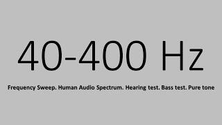 40400 Hz Frequency Sweep Human Audio Spectrum Hearing test Bass test Pure tone [upl. by Nalon366]