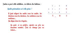 Sq 63 addition des nombres décimaux  CM1 [upl. by Conover]