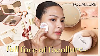 MAKEUP FOR AS LOW AS P120 🤔FULL FACE OF NEW FOCALLURE MAKEUP Review  Wear Test [upl. by Ennaej]