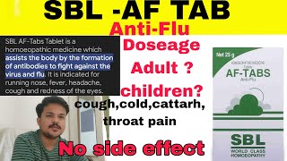 SBL AFTAb HOMEOPATHIC MEDICINE Af tab doseage use in coughcoldcattarhheadache viral flu HINDI [upl. by Koss396]