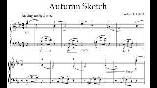 Autumn Sketch Easy Piano Sheet  W Gillock [upl. by Eppes124]