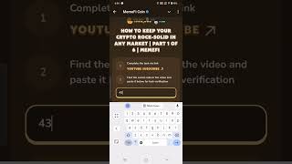 How to Keep Your Crypto RockSolid in Any Market  Part 1 of 6  MemeFi video code [upl. by Spitzer]
