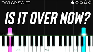 Taylor Swift  Is It Over Now  EASY Piano Tutorial [upl. by Grew307]