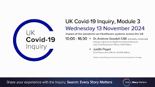 Covid 19 Inquiry  Module 3 Hearing  13 November 2024 AM [upl. by Eikcin]