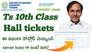 How To Download Ts SSC 10th Class Hall Tickets 2022  TS 10th Hall Ticket 2022 Download TS SSC [upl. by Jennings]