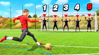 1 PRO FOOTBALLER vs 5 GOALKEEPERS [upl. by Joette674]