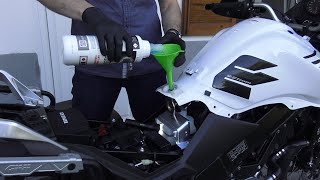 How To Flush amp Replace Motorcycle Coolant  Definitive Guide Dr Vstrom [upl. by Aiekram]