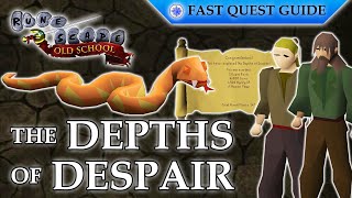 The Depths Of Despair Quest  OSRS Quality Quick Guide 2024 [upl. by Anayd]