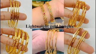 5 Grams gold bangle designs with price  Simple Gold Bangles Designs 2023 [upl. by Ardnod]