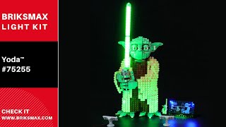 BriksMax Light Kit For Lego Star Wars Yoda 75255 [upl. by Anawaj]