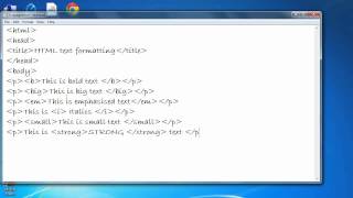 How to make a text bold  italics  underlined and more in HTML [upl. by Atwekk514]