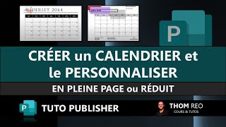 Créer un CALENDRIER  AGENDA PERSONNALISÉ avec PUBLISHER Tutoriel [upl. by Ardath]