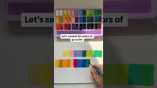 Gouache HIMI 36 colors swatches art gouache himi colorswatches colorchart [upl. by Roseanna887]