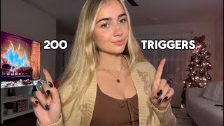 ASMR 200 Triggers in 2 Hours Fast and Aggressive Mouth Sounds Hand Sounds Tapping Scratching [upl. by Araihc]