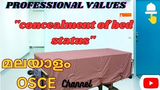 OSCE 2023 PROFESSIONAL VALUES STATION CONCEALMENT OF BED STATUS SUCCESS WINGS ACADEMY [upl. by Weidman]