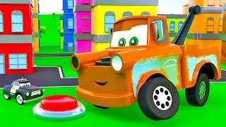 Super Mater helps cars Giant Mater Sheriff King The SUPER Tow Truck Story with Super Toys cars 3 [upl. by Reena]