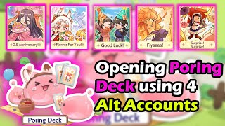 Ragnarok Origin Global HalfYear Anniversary Poring Deck Card Flipping with 4 Alternate Accounts [upl. by Aiceila557]