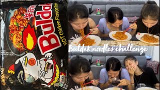 Doing spicy noodles challenge with my sisters [upl. by Fulbert]