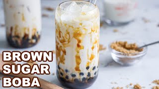 🧋 EASY Brown Sugar Boba Milk Tea [upl. by Neelon360]