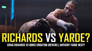 RICHARDS VS CRIGHTON  POST FIGHT  ANTHONY YARDE NEXT [upl. by Templer]