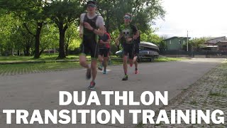 Duathlon transition training  Triathlon club Swibir 🏃‍♂️🚴🏃‍♂️ [upl. by Ahsinaj]