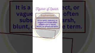 Figures of Speech  Euphemism englishteacher englishgrammar englishlearning [upl. by Lladnar579]