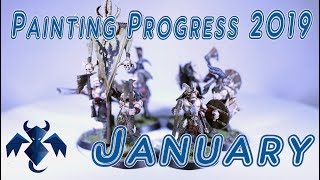 Miniature Painting Progress January 2019 [upl. by Lovash]