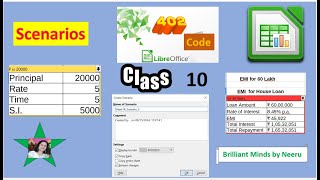 SCENARIOS in LibreOffice Calc Class 10 IT 402  Libre Office Calc SCENARIOS IT 402 [upl. by Pascal624]