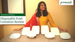 Disposable Food Container Review  Biodegradable Food Containers  Sugarcane Bagasse Paper Products [upl. by Naarah378]