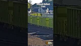 Amtrak Ballast Cars at Elkhart IN shorts [upl. by Aivartal]