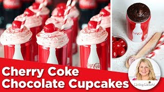 Cherry Coke Chocolate Cupcakes  Easy Dessert Recipe [upl. by Urbain797]