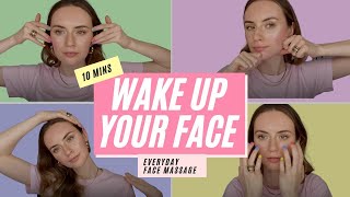 10 MIN EVERYDAY FACE MASSAGE  great after your skincare routine for glowing skin  All You Can Face [upl. by Iahc]