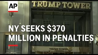 NY seeks 370 million in penalties in Trumps civil fraud trial [upl. by Yoral]