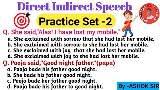 direct indirect speech practice set Direct Indirect Speechnarration [upl. by Pilif367]